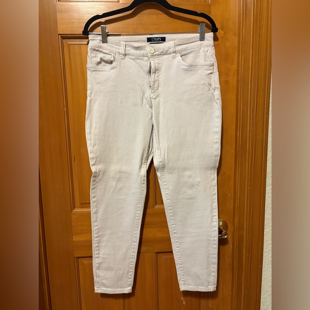 Chaps Pants Ankle Length Hounds Tooth